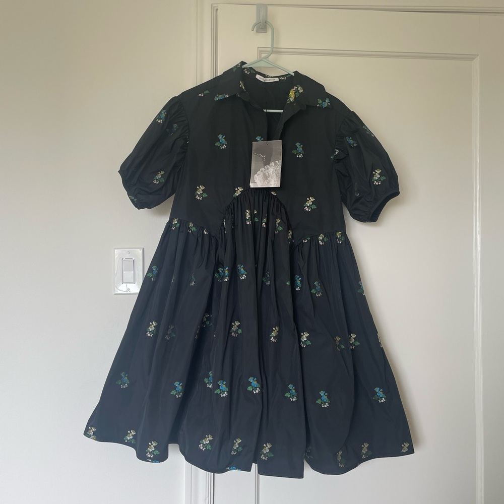 Cecilie Bahnsen Black Puff Sleeve Dress